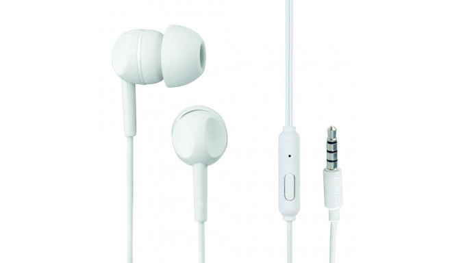 THOMSON wire earphones Jack 3,5 mm with microphone EAR3005W white