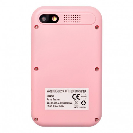 Game console for kids with IPS display 2,4" with buttons KDC-0027A pink