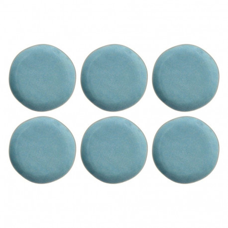 ROSE&TULIPANI CONCERTO FUSE AZZURRO Set of 6 dinner plates 27 cm