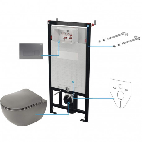6-in-1 concealed toilet set