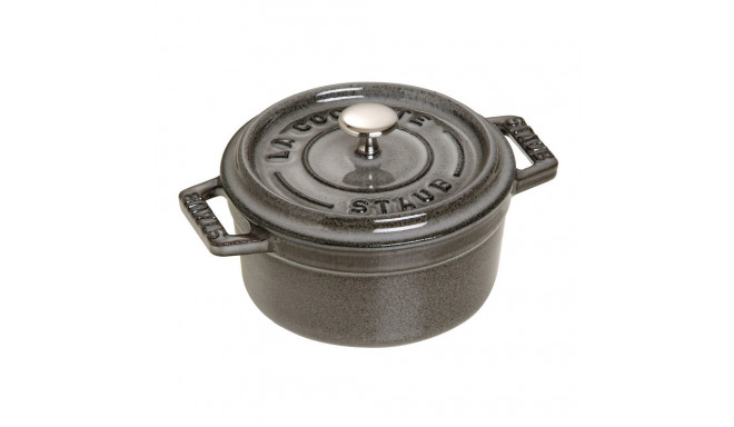 Staub Mini Round Cast Iron Pot - 250 ml, Graphite