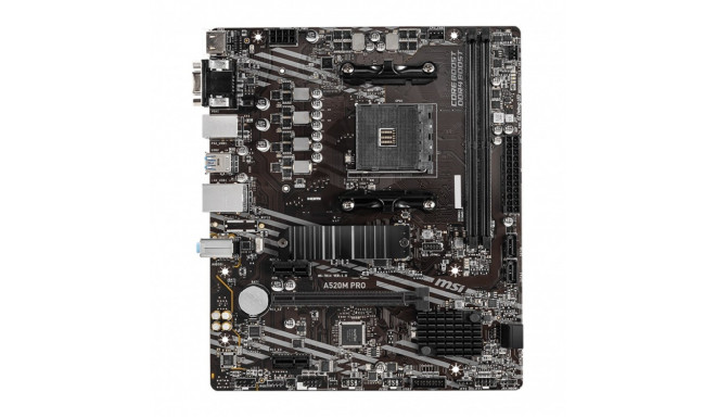 MSI emaplaat A520M PRO AMD A520 Socket AM4 micro ATX