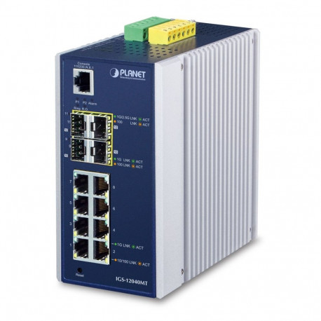 PLANET võrgulüliti IGS-12040MT hallatav L2+ Gigabit Ethernet (10/100/1000), sinine, valge