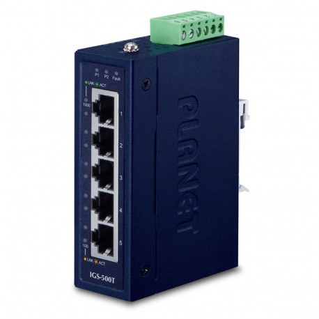 PLANET IGS-500T võrgulüliti haldamata gigabit ethernet (10/100/1000) sinine
