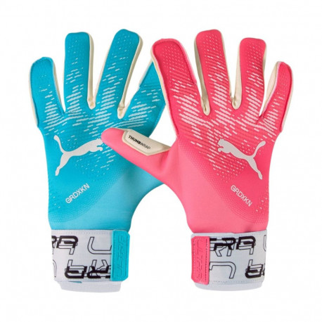 Rękawice bramkarskie Puma Ultra Grip 1 Tricks Hybrid niebiesko-różowe 41853 01 10