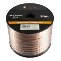 Audio Cable - Libox LB0009 2x2.50mm 50m Transparent Audio Cable - Libox LB0009 2x2.50mm 50m Transparent