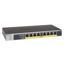 Unmanaged Switch - NETGEAR GS108LP 8-Port Gigabit PoE 1U Black, Grey