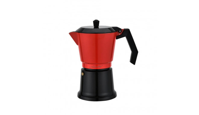 Coffee Maker - Maestro Moka Pot 6 Cups Red/Black Maestro MR-1657-6 Aluminum Espresso Maker, 6-Cup