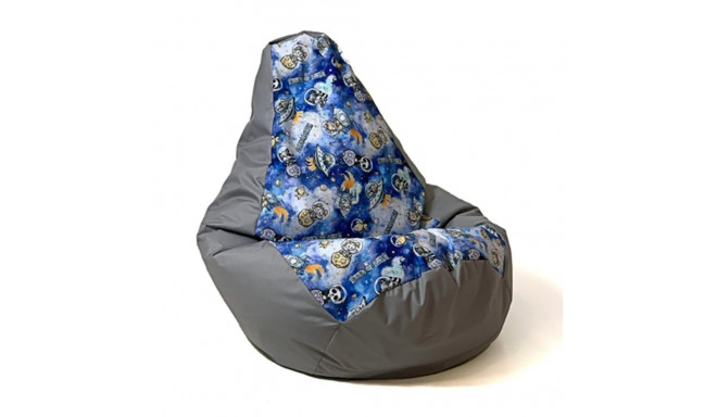 Sack Pouffe - Sako Pouffe Pearl Print Grey Spaceship Xl