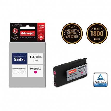 Ink Cartridge - Activejet Ah-953mrx Magenta 25ml