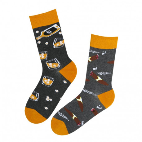 SOKISAHTEL SIMON hallid viskisõbra puuvillased sokid 446