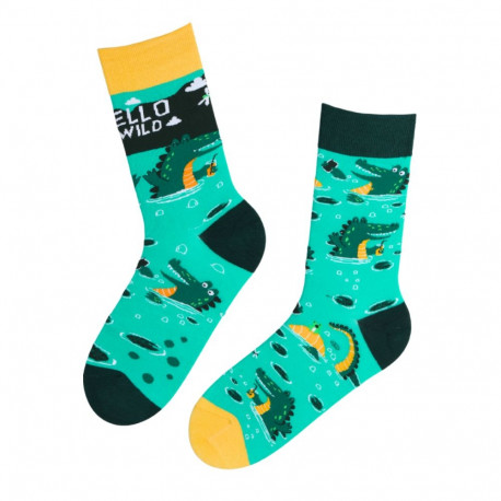 SOKISAHTEL ANTHONY rohelised krokodillidega puuvillased sokid 446