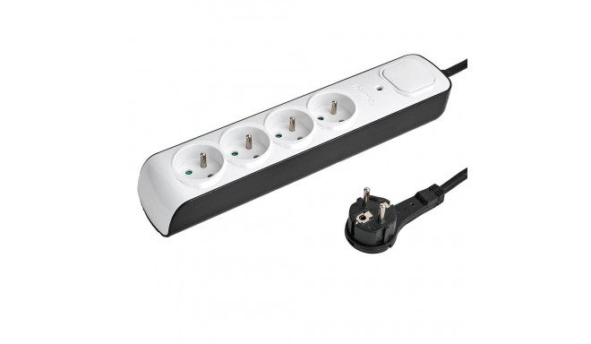 Hama Premium 4-Socket Surge Protector Strip 1.5m - White