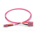 DIGITUS Fiber Optic Patch Cord, LC/SC Multimode 50/125 µ, OM4, Duplex, 1m