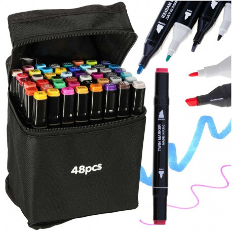 RoGer Double-sided alcohol markers 48pcs.