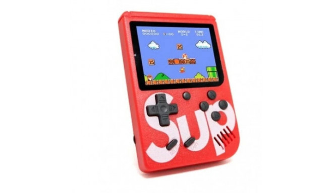 SUP Sup400 8bit Portable Retro Game console with 400 games 3'' LCD with TV RCA cable Red