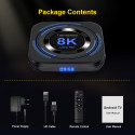 Tvix 8K H618 8K Media Player Smart TV Box 4GB + 32GB Android 12 Bluetooth / Wi-Fi Black
