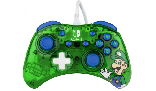 PDP controller Rock Candy Nintendo Switch, Luigi lime