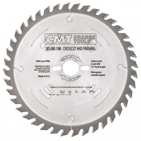RIPPING-CROSSCUT SAW BLADE 254X2.4X30 Z=48 -5°ATB