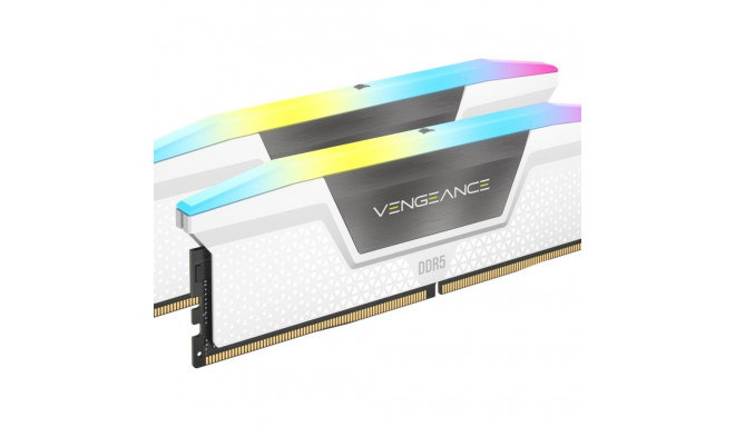 CORSAIR VENGEANCE RGB 32GB 2x16GB DDR5 5200MHz DIMM puhverduseta 40-40-40-77 XMP 3.0 valge soojusjao