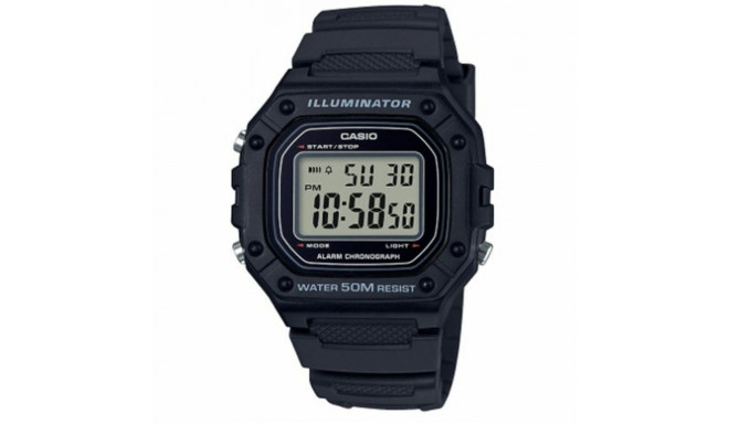 Vīriešu Pulkstenis Casio W-218H-1AVEF Melns
