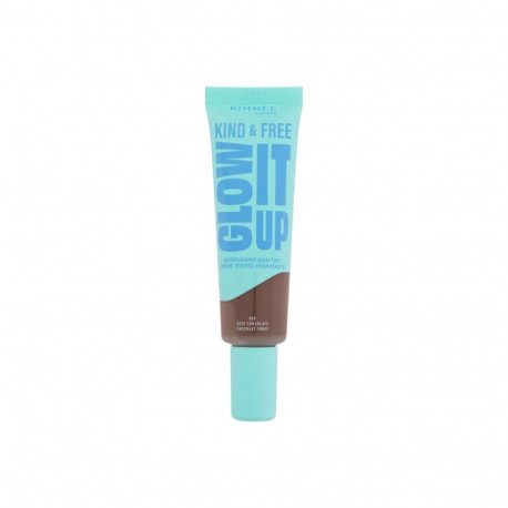 Rimmel London Kind & Free Glow It Up Moisturising Skin Tint (30ml) (605 Deep Chocolate)
