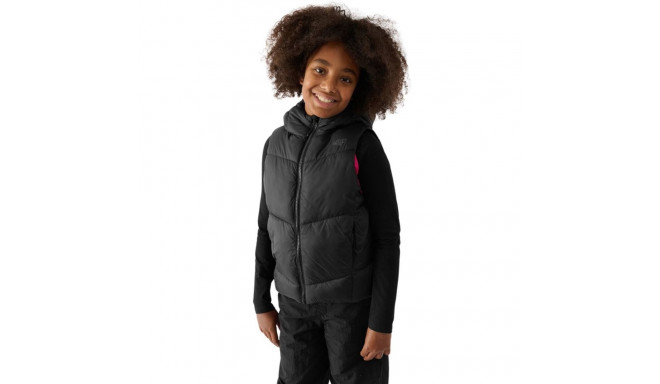 Girls' vest 4F F129 deep black 4FJWAW24TVJAF129 20S 158cm