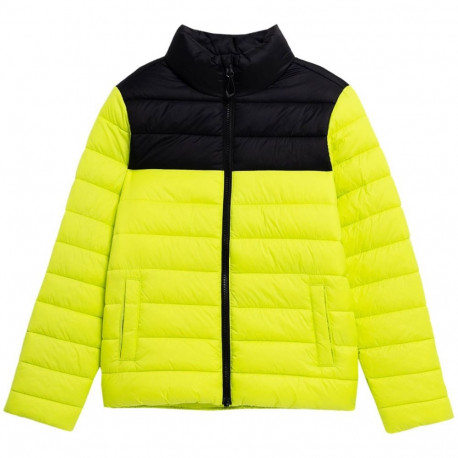 Boy's down jacket 4F juicy green 4FJSS23TDJAM077 45S 140cm