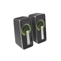 GENESIS Helium 100 BT RGB kõlarite komplekt 10 W PC/Arvuti/Laptop Must, Hõbedane 2.0 kanalit Bluetoo