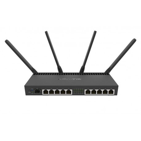 Mikrotik juhtmevaba ruuter RB4011iGS+5HacQ2HnD-IN Gigabit Ethernet kaheribaline 2.4GHz/5GHz, must