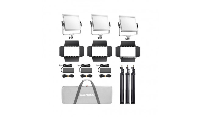 Godox Litemons LP600Bi Bi color LED Light Panel 3 light kit