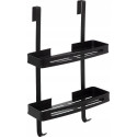 5five Shower shelf, two levels, black, 32.5 x 16 x 60 cm