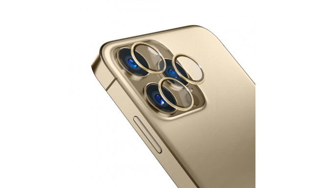 3MK Lens Protection Pro iPhone 14 Pro /14 Pro Max kuldne kaamera objektiivi kaitse paigaldusraamiga