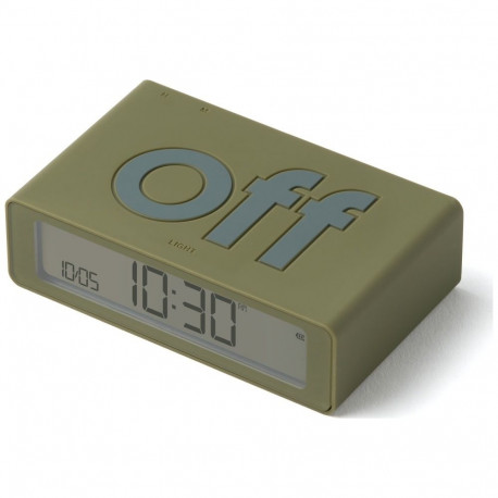 Lexon Flip Mini Dual-Sided Alarm Clock khaki LR158K9