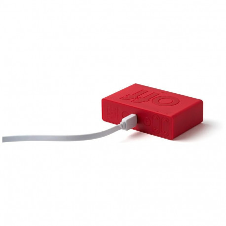 Lexon Flip Mini Dual-Sided Alarm Clock red LR158R4