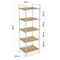 Bathroom Shelves Versa Metal PVC Bamboo (32,5 x 120 x 39 cm)