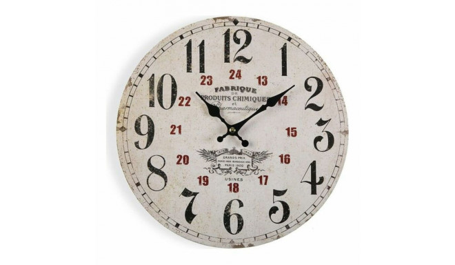 Wall Clock Versa Pharmautique Wood (4 x 30 x 30 cm)