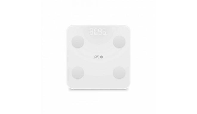 Digital Bathroom Scales SPC ATENEA FIT 3 White Tempered Glass 180 kg 50 x 50 x 28 cm