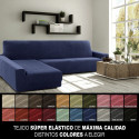 Cover for chaise longue with long left arm Sofaskins NIAGARA 210 - 340 cm - Fuchsia
