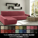 Cover for chaise longue with long left arm Sofaskins NIAGARA 210 - 340 cm - Fuchsia