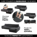 Cover for chaise longue with long right arm Sofaskins NIAGARA 210 - 340 cm - Light Grey