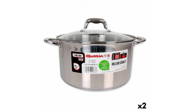 Pan Quttin 139513 10 L Steel (2 Units) (ø 28 x 16,5 cm)