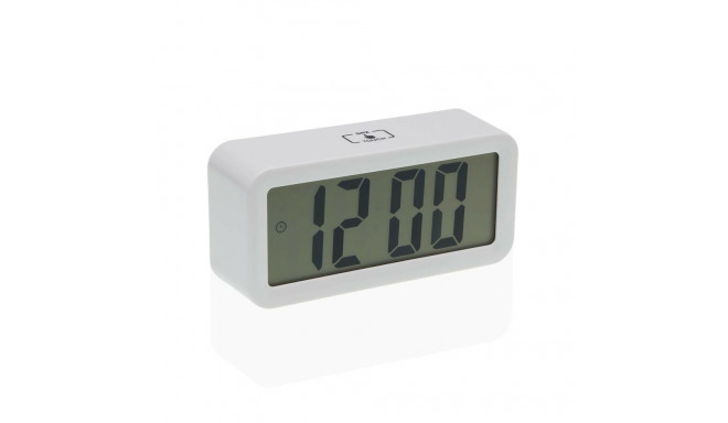 Alarm Clock Versa White Metal 3,9 x 6,5 x 13,4 cm