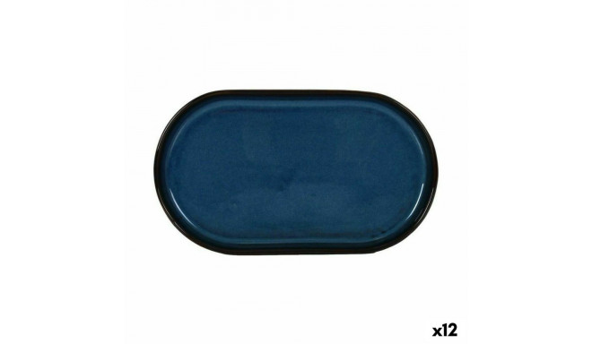 Suupistete alus La Mediterránea Chester Sinine ovaalne 25,3 x 13,5 x 2,6 cm (12 Ühikut)