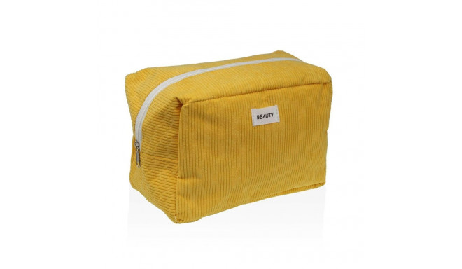 Travel Vanity Case Versa Corduroy Yellow 12 x 16 x 24 cm