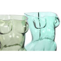 Vase Home ESPRIT Blue Green Crystal 18 x 17 x 28 cm (2 Units) Vase Home ESPRIT Blue Green Crystal 18 x 17 x 28 cm (2 Units)