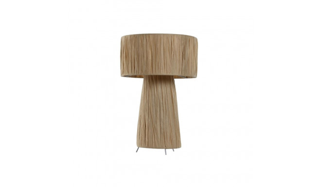 Desk lamp Home ESPRIT Brown Metal Raffia 50 W 220 V 27 x 27 x 40 cm