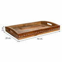 Tray Alexandra House Living White Natural Mango wood 29 x 6 x 43 cm