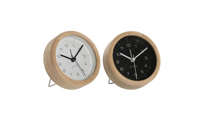 Table clock Home ESPRIT White Black (2 Units)