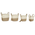 Basket set Home ESPRIT Natural Light brown Jute Modern 40 x 40 x 41 cm